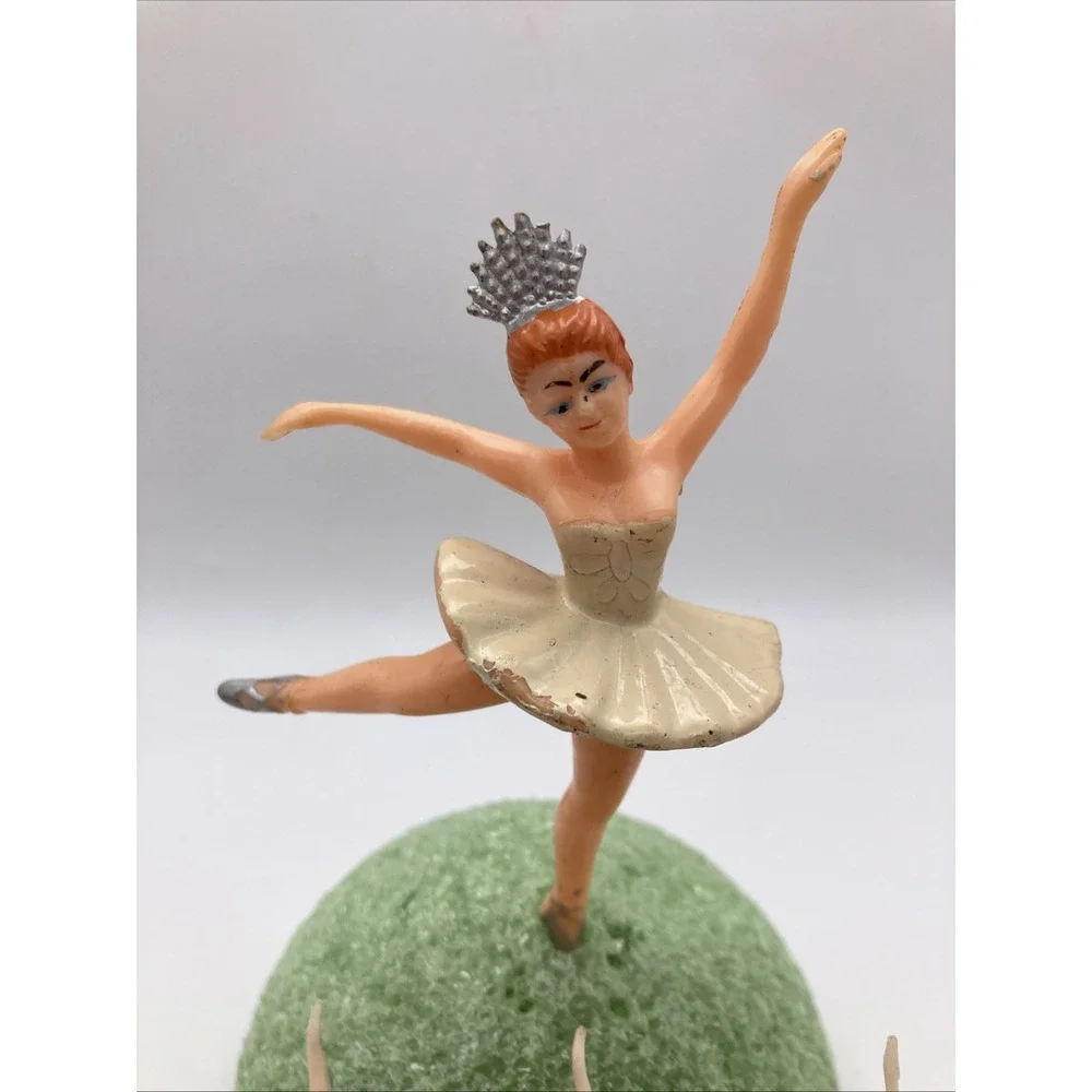 VINTAGE SET 5 PLASTIC BALLERINA FIGURES CAKE TOPPERS Birthday Cake Cupcake